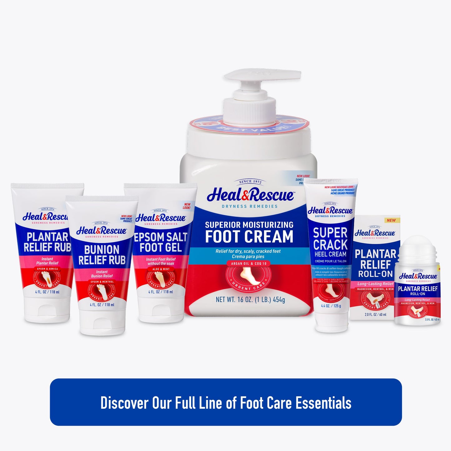 Heal&Rescue Heel Rescue Foot Cream 16 Ounce Bottle, 2 Pack, for Cracked, Calloused or Chapped Skin