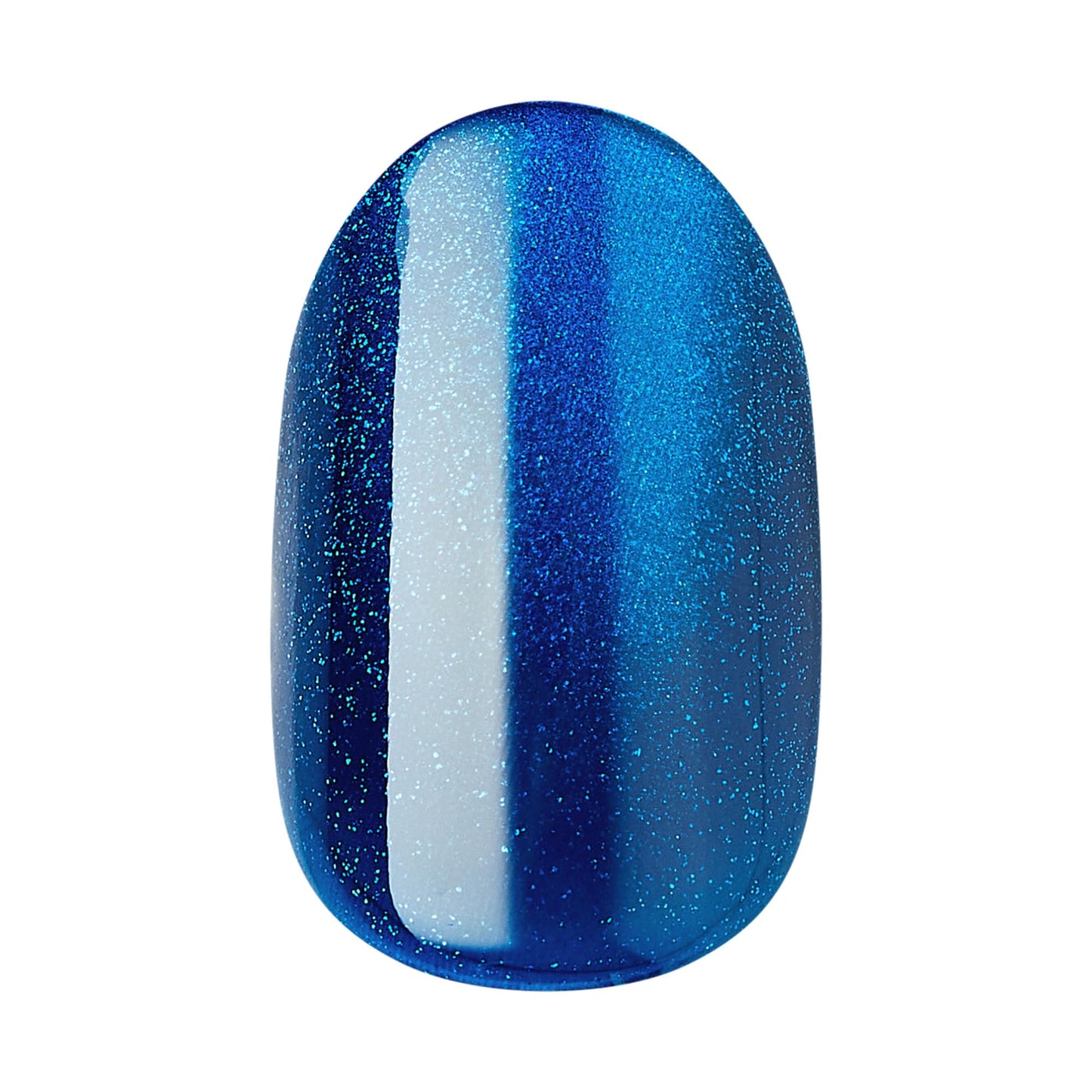 Kiss colorFX by Impress Press On Nails, Reconnect, 30 No Glue Peel and Stick Nails Kit with IMPROVED Adhesive, Blue Short Oval Pearlescent Effect Beauty & Personal Care imPRESS