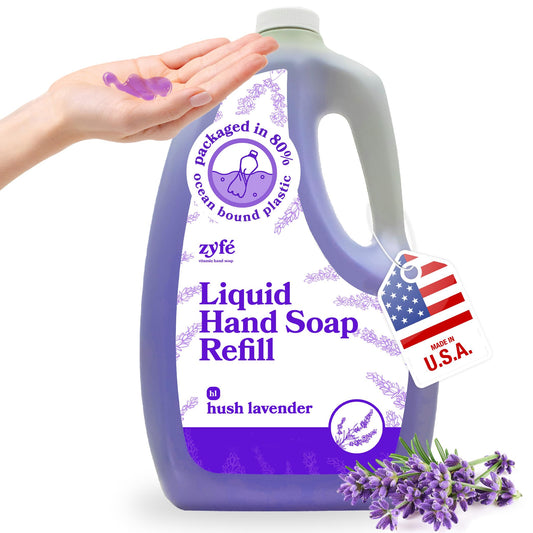 Vitamin Hand Soap - Liquid Hand Soap - Natural Plant Derived Moisturizing Handsoap with Essential Oil Fragrance Hush Lavendar - Soft Hand Wash