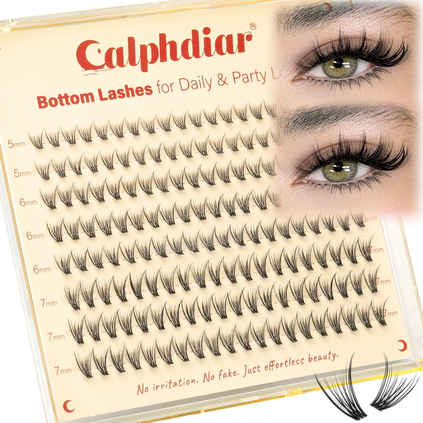 Bottom Lashes Natural Bottom Lash Clusters 4 Styles Lower Eyelash Extension Individual Lashes 216pcs Clear Thin Band Bottom Eyelashes Clusters DIY Beauty and Personal Care calphdiar Default Title