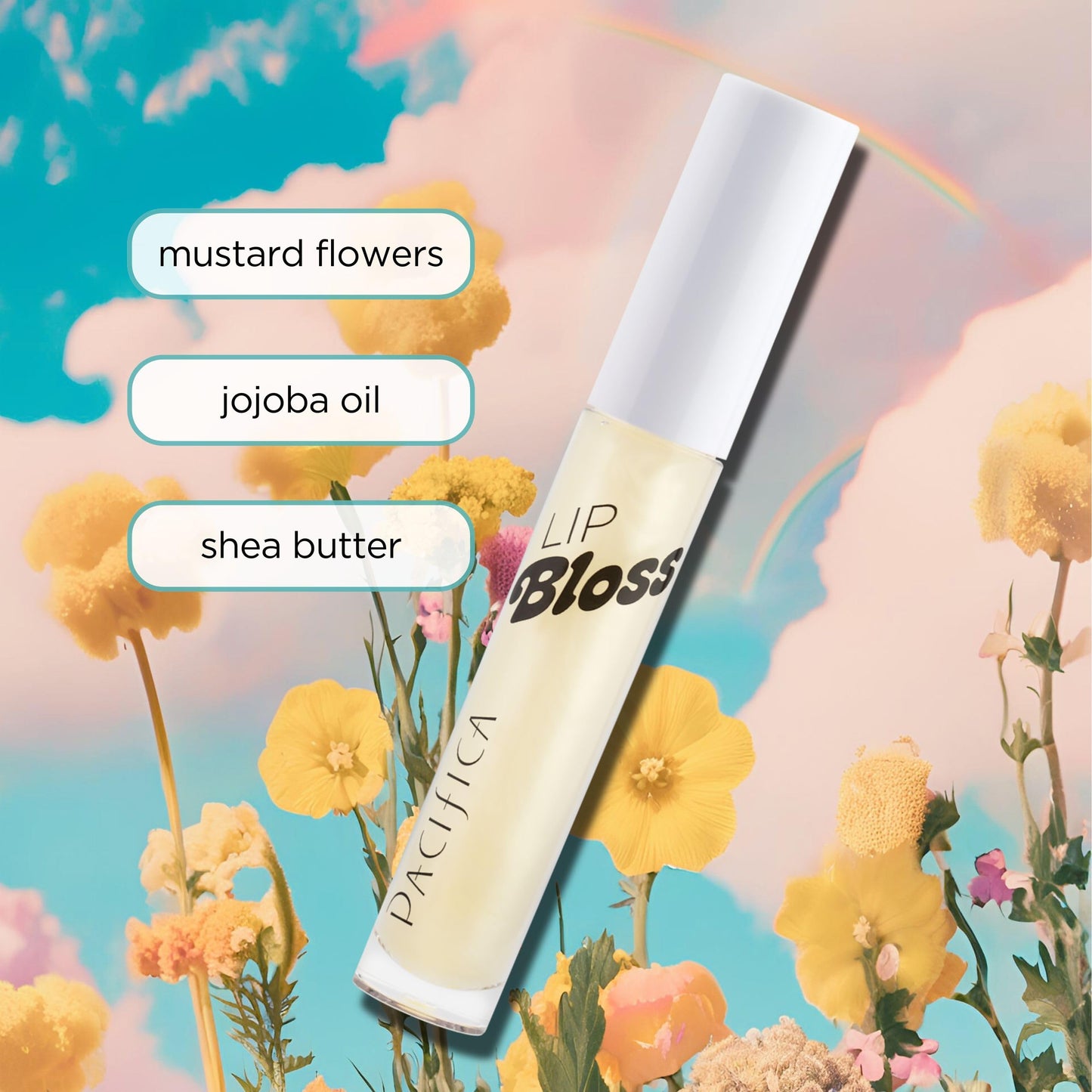 Pacifica Plumping Lip Gloss - Vanilla Bean (Creamy Neutral Tint) Hydrating Lip Oil Balm, Gentle Lip Plumper with Shea & Jojoba, No-Sting High Shine,
