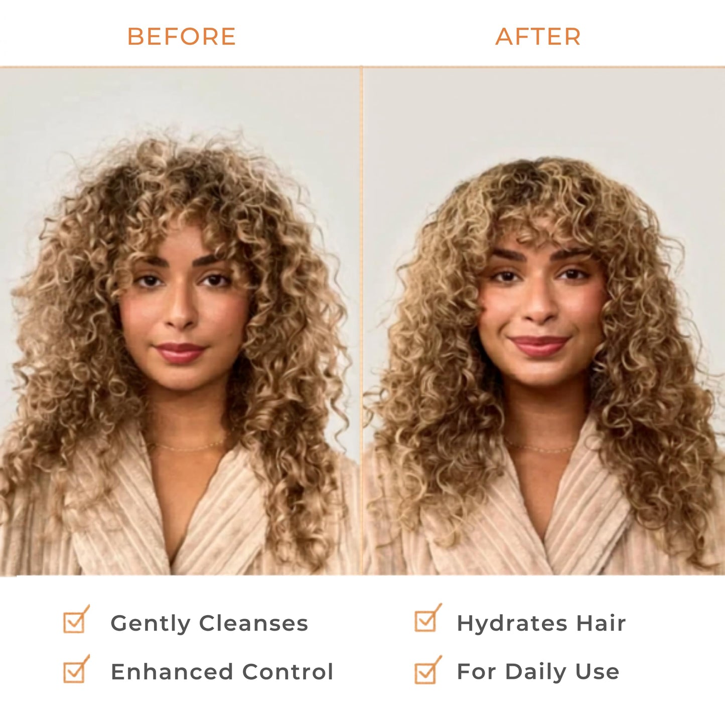 Hairitage Gentle Daily Moisture Shampoo and Conditioner Set - Split End + Bond Strengthening for Dry, Damaged Hair with Jojoba Oil - Anti-Frizz