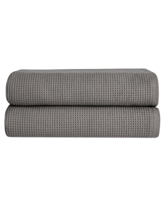 Cozy Earth Waffle Bath Sheets - 60% Cotton 40% Viscose from Bamboo Bath Sheets 40 x 65 Inches - Soft & Absorbent Terry, Reversible Mini Textured…