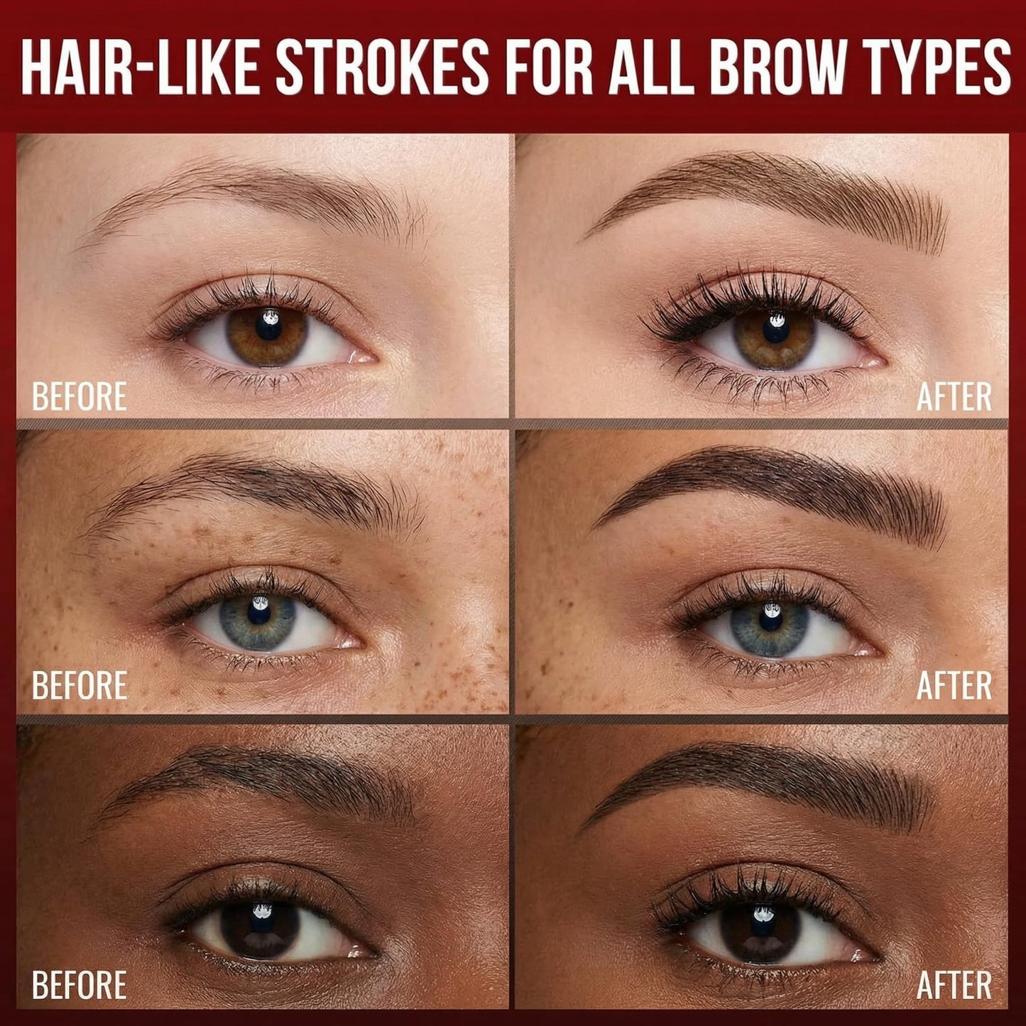 Eyebrow Pencil for Women, 2-in-1 Microblading Eyebrow Pen with 4D Square & Ultra-Fine Tips, Waterproof Long-Lasting Brow Pencil, Hair-Like Strokes Beauty and Personal Care Essorall