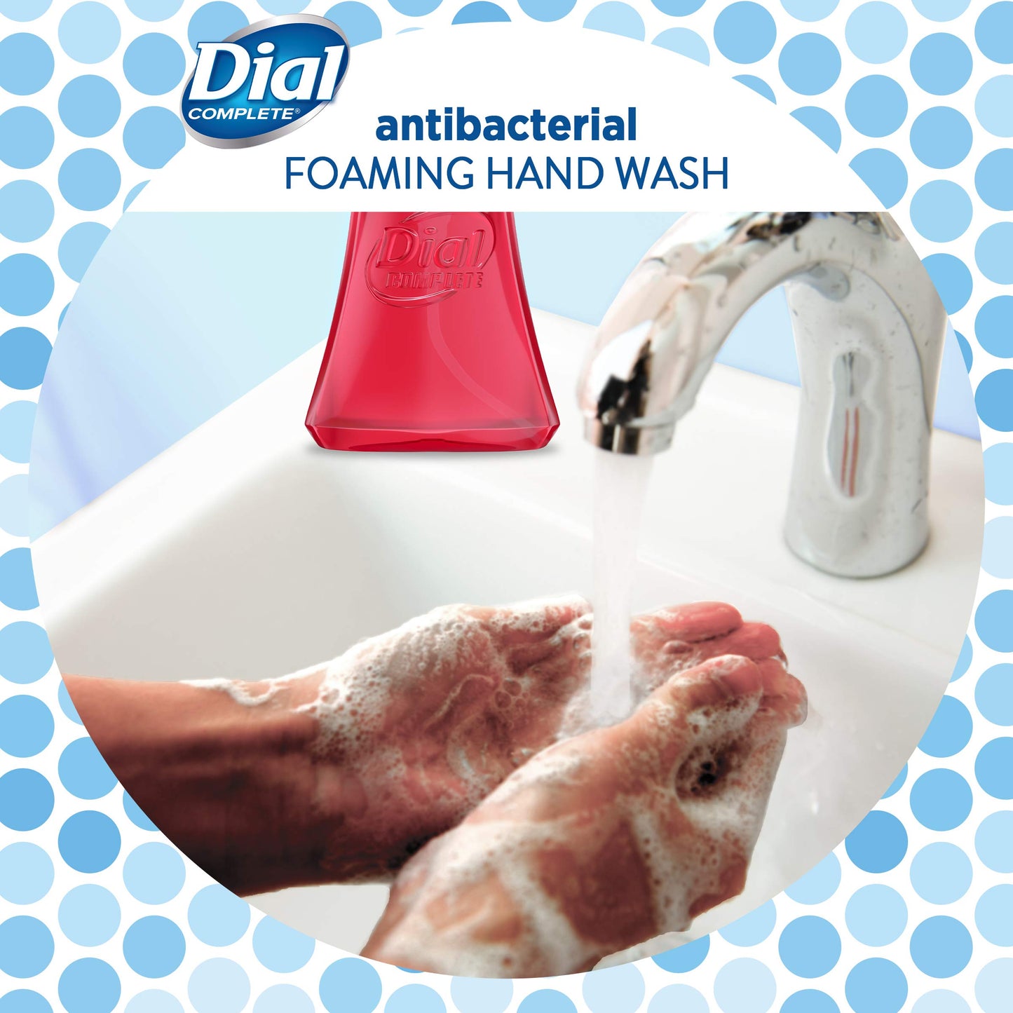 Dial Antibacterial Foaming Hand Wash, Power Berries, 7.5 Oz Pump Bottle, 8/carton