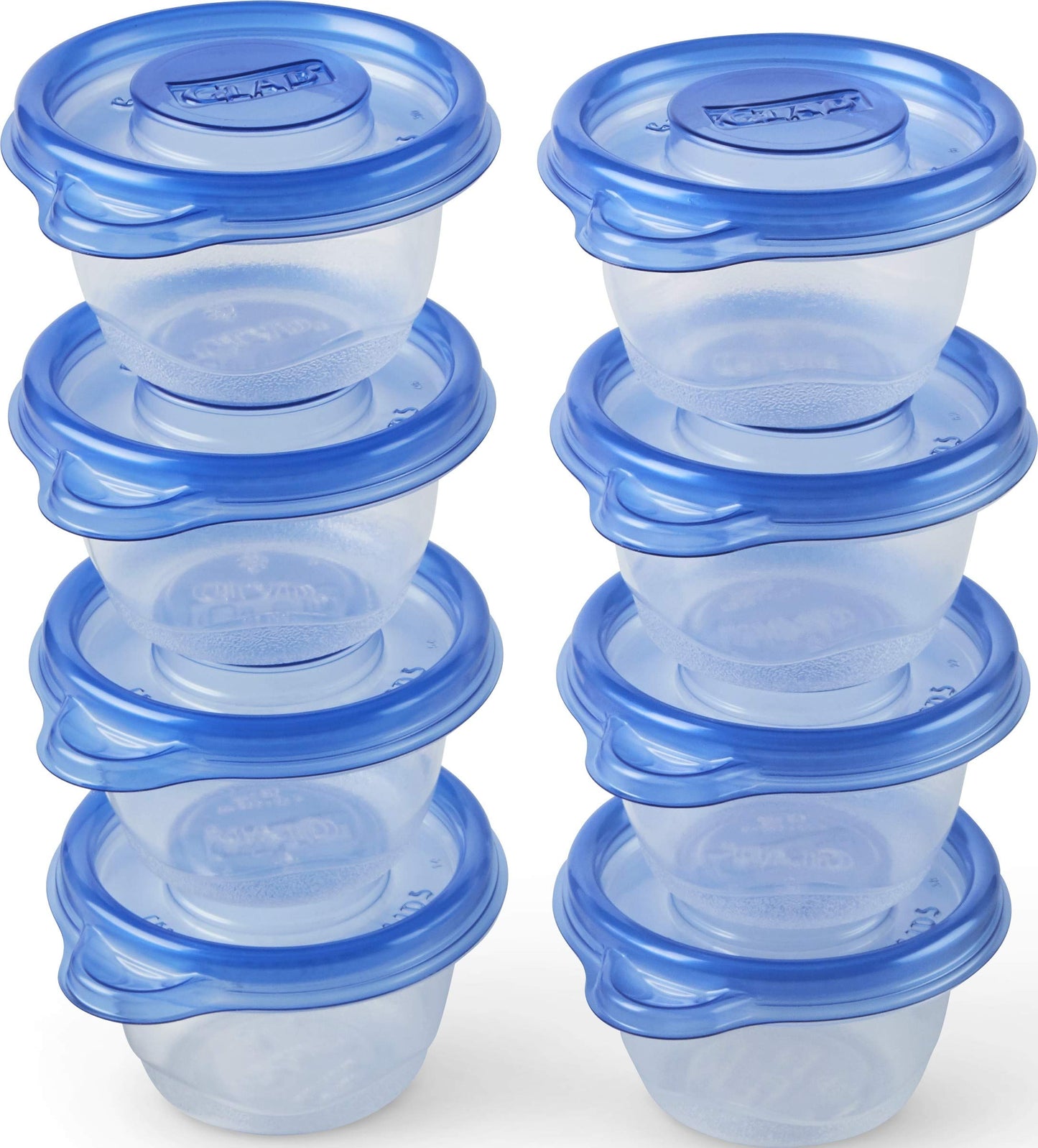 Glad Food Storage Containers - Mini Round Containers - 4 Ounce - 8 Containers