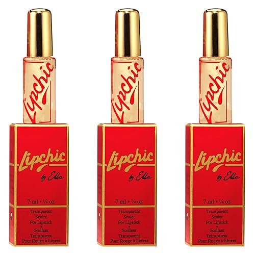 Ella International Lip Chic - 3-Pack All-Day Lipstick Sealer, Smudge-Proof & Long-Lasting, 0.25 oz Each