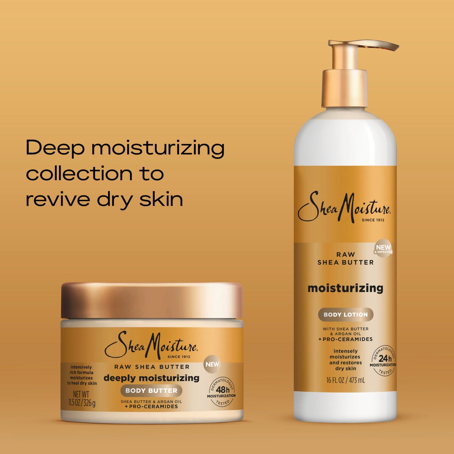 SheaMoisture Deeply Moisturizing Body Butter with Raw Shea Butter, Argan Oil and Pro-Ceramides, Rich Hydration & Healing of Dry Skin, 48H Moisturizing Beauty & Personal Care Shea Moisture