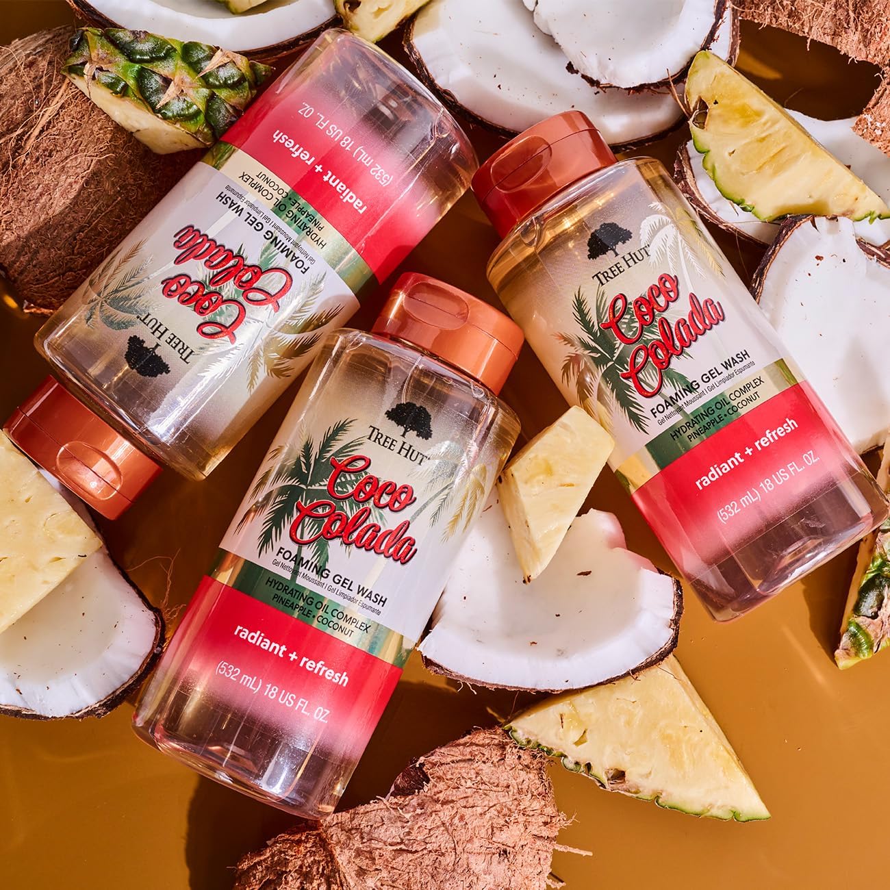 Tree Hut Coco Colada Body Wash, Hydrating & Moisturizing Shower Gel with Shea Butter & Essential Oils, Soft Smooth Glowing Skin, Gentle Cleanser