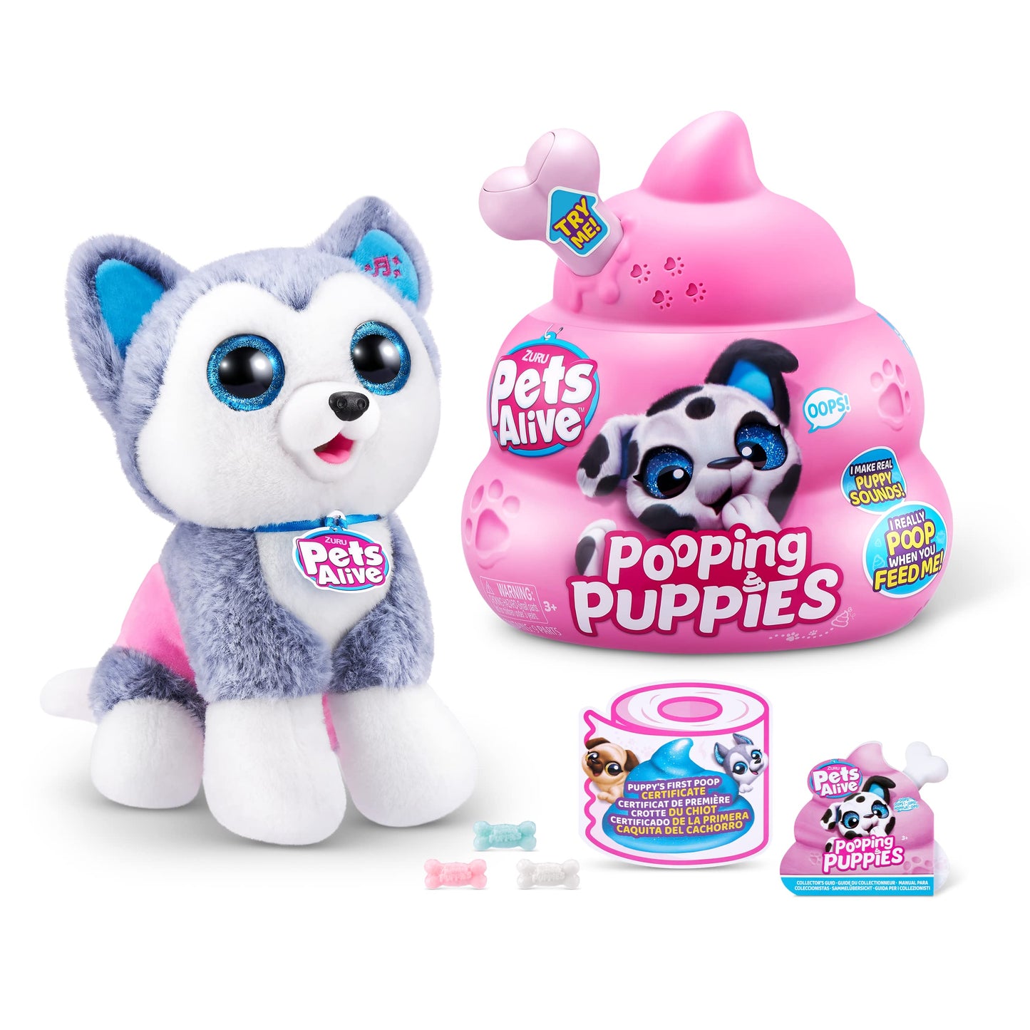 Pets Alive Pooping Puppies (Husky) by ZURU Surprise Puppy Plush, Ultra Soft Plushies, Interactive Toy Pets, Electronic Pet Puppy for Girls and…