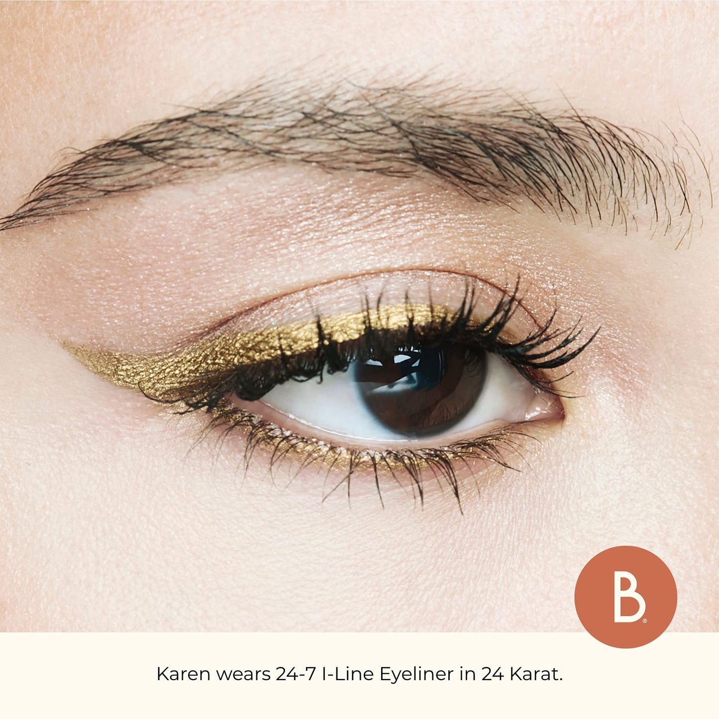 Beauty For Real I-Line 24-7 Eyeliner, 24 Karat - Metallic Gold - Long-Wearing, Waterproof Gel Formula - Safe for Sensitive Eyes & Contact Lens…