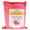 Burt's Bees Facial Cleansing Towelettes for Normal to Oily Skin, Pink Grapefruit, 30 Count