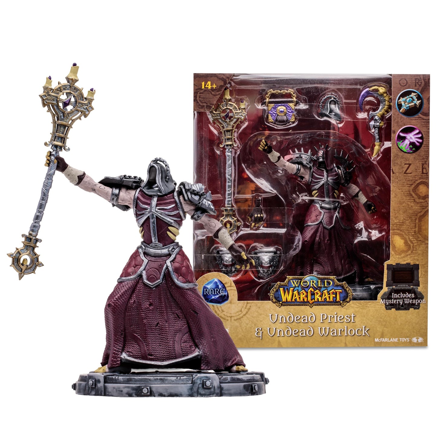 McFarlane Toys - World of Warcraft Undead: Priest/Warlock (Rare) 1:12 Scale Posed Figure