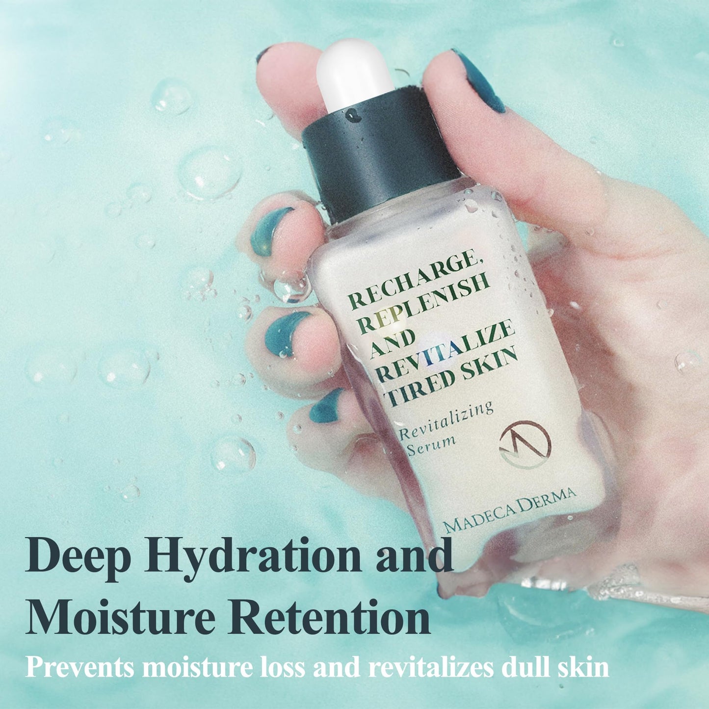 MADECA DERMA Revitalizing Facial Serum with Centella Asiatica, Niacinamide, Collagen & Hyaluronic Acid - Korean Skincare for Hydration, Skin Repair