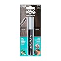 RED by KISS Quick Cover Root Touch Up Rescue (Natural Dark Brown), Mascara Natural Water-Resistant Temporary Gray Concealer Cover Up Brush for Hair