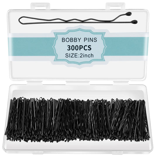 300 Pcs Bobby Pins Black, Hair Pins for Women Girls and Kids, Invisible Wave Hair clips Bulk with Storage box, Pain-Free Hairpins?2 Inch Black? Beauty and Personal Care EWAGOA Default Title
