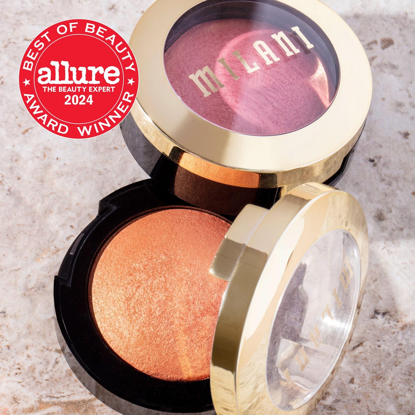 Milani Rose Powder Blush, Romantic Rose [01] 0.60 oz (Pack of 2)