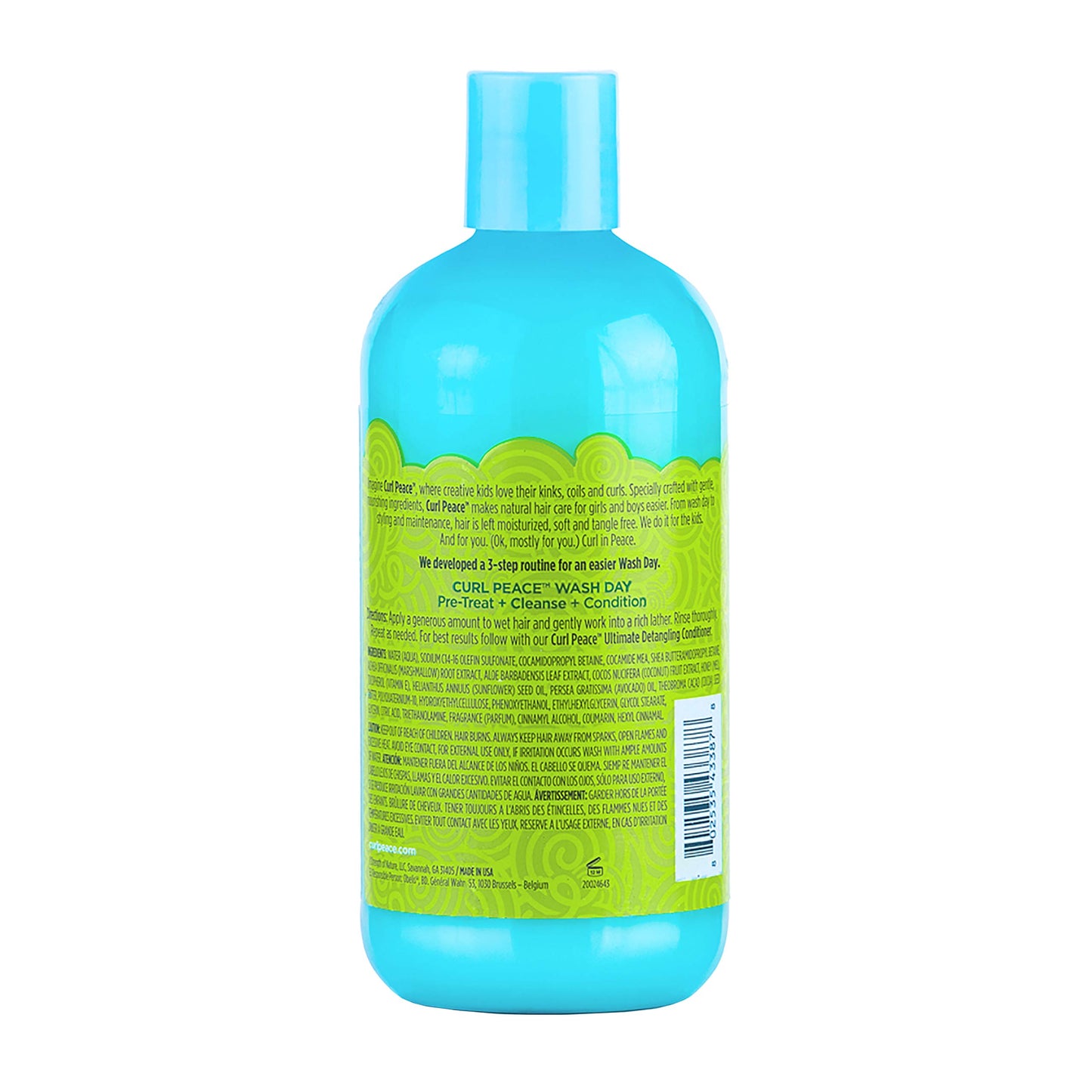 Just For Me Curl Peace Ultimate Detangling Shampoo - Cleanses & Hydrates, Contains Marshmallow Root Extract, Cocoa Butter & Raw Honey, No Animal