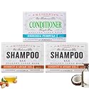 J.R.LIGGETT'S Coconut and Argan Oil Formula Shampoo Bar and Conditioner Bar 3-Pack, All-Natural, Plant-Based Solid Hair Care Set, Sulfate-Free, 2 x