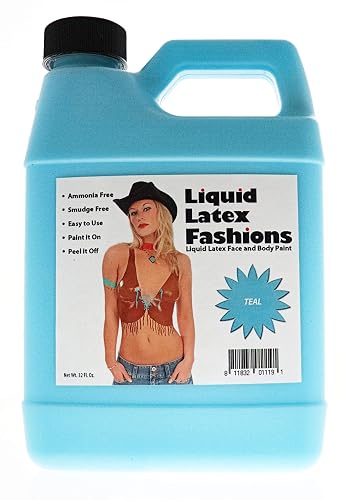 Liquid Latex Fashions Ammonia Free Liquid Latex Body Paint - 32oz Teal