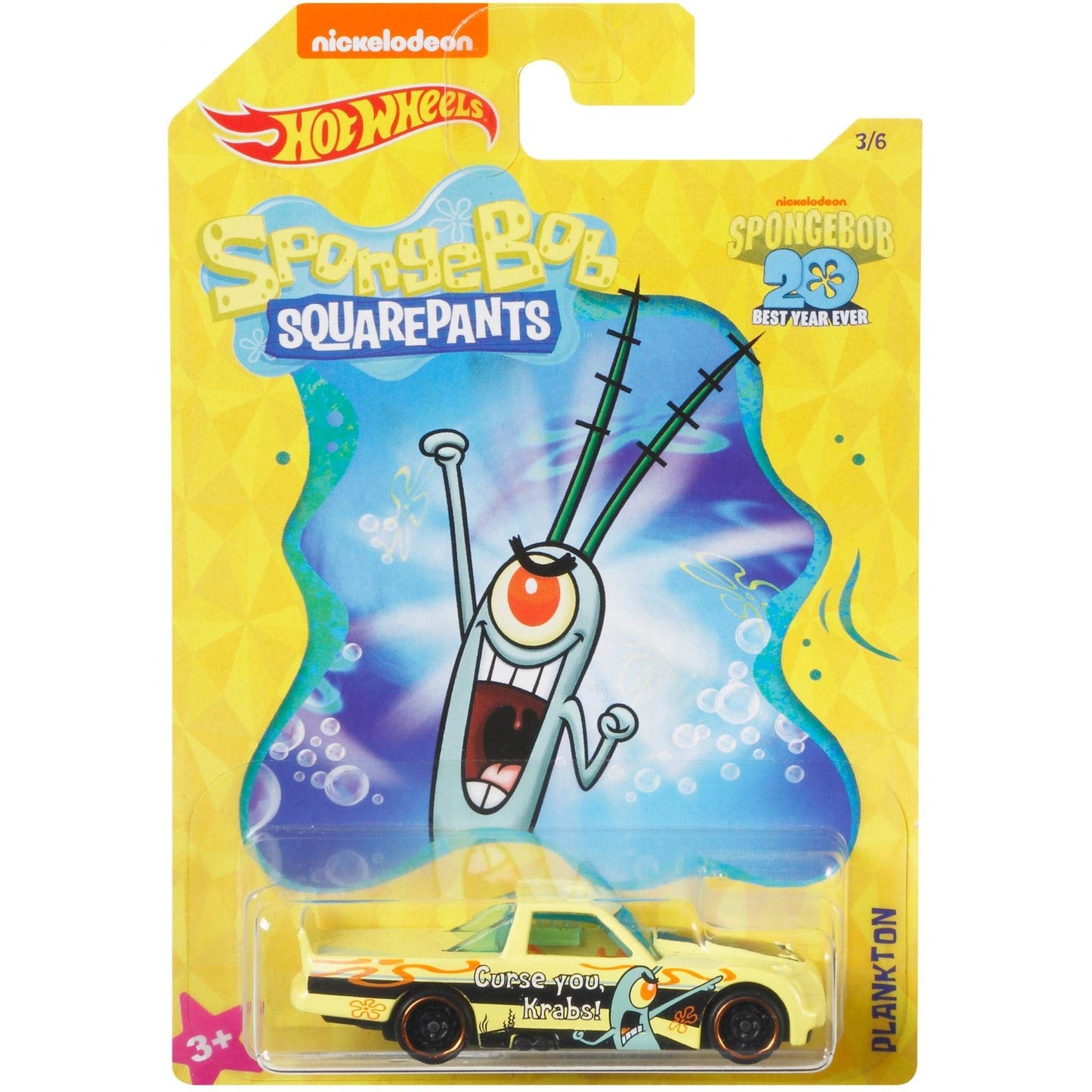 Hot Wheels Spongebob Circle Trucker 3/6, Yellow
