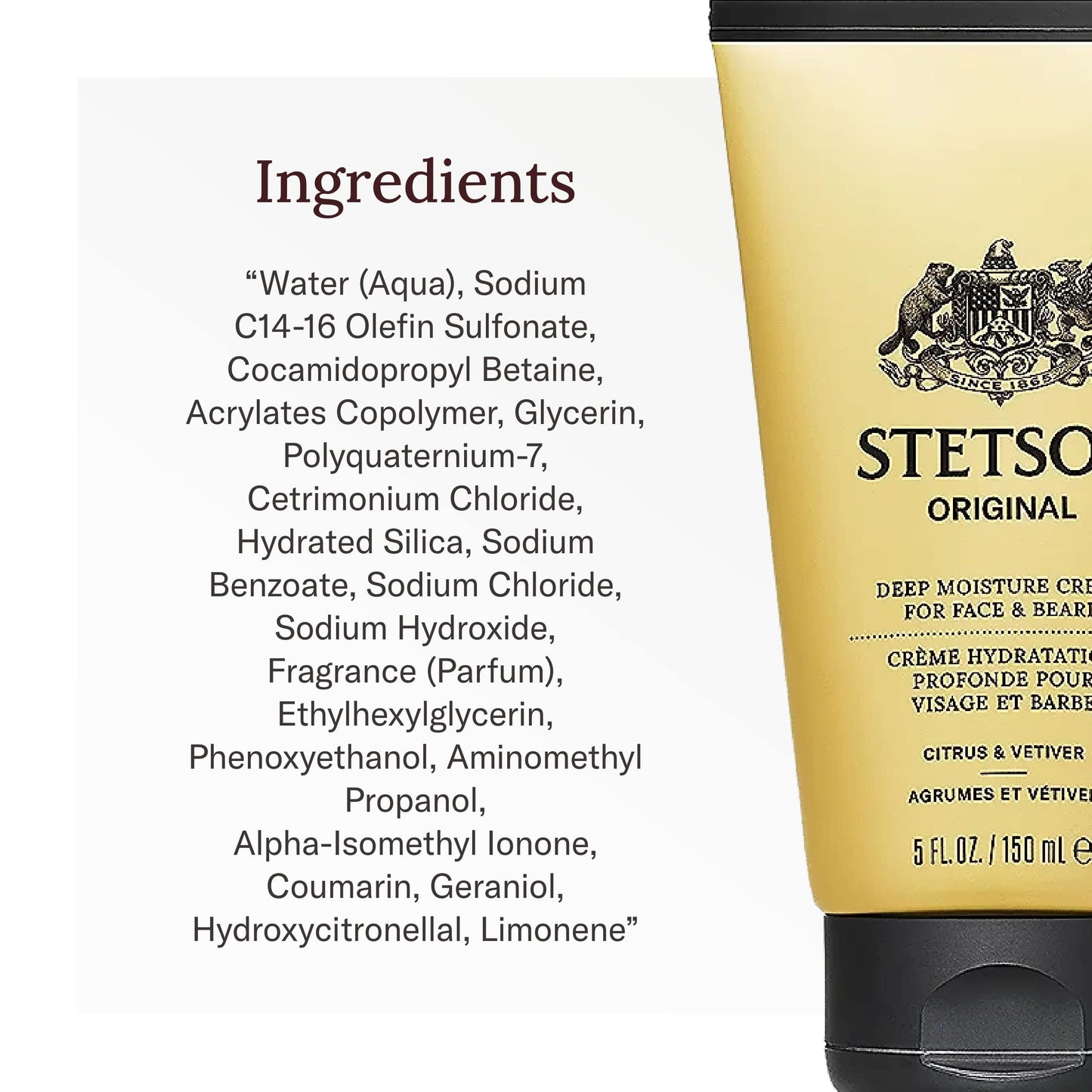 SCENT BEAUTY STETSON Personal Care Deep Clean Face & Beard Wash Men's Face Wash & Clarifying Soap - 5 oz - 3 Pack - Original