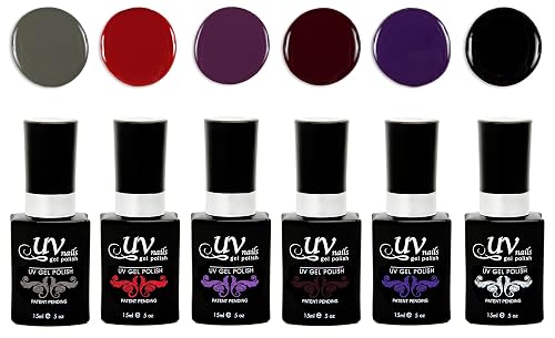 UV-NAILS Gel nail polish cure with UV or LED nail lamp gel polish for nails Set of 6 (TOKYO) Beauty & Personal Care UV-NAILS