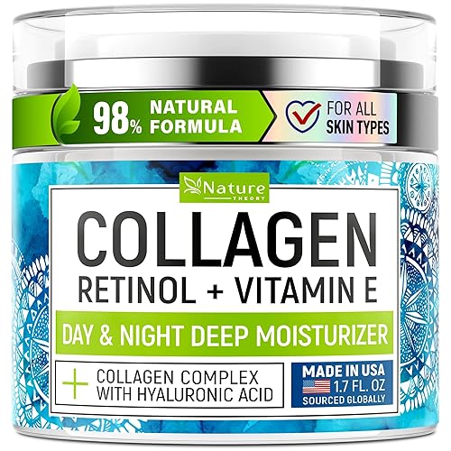 Collagen Cream for Face with Retinol & Hyaluronic Acid - Face Moisturizer for Women & Men - Skin Tightening & Firming - Anti Aging Daily Face