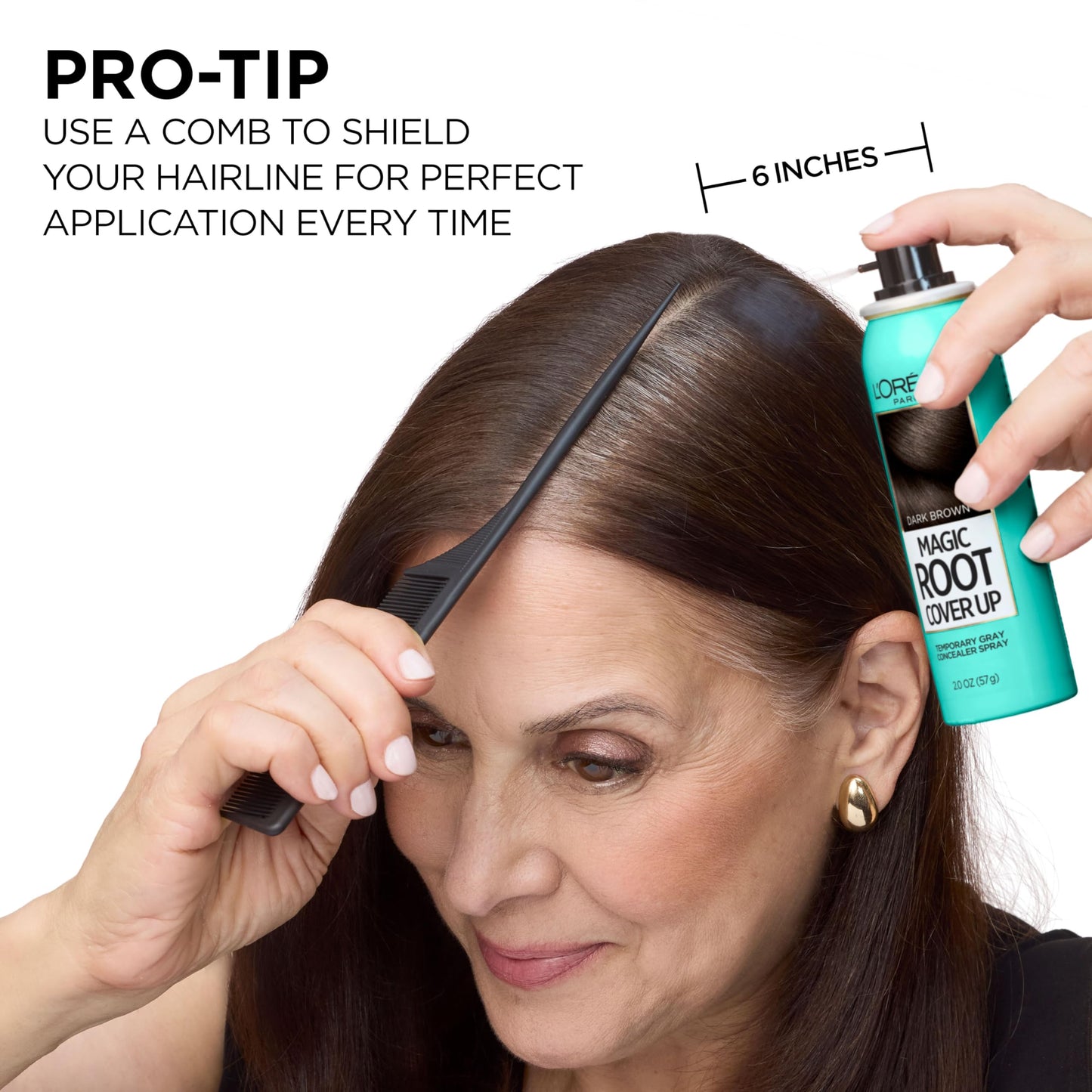 L'Oreal Paris Magic Root Cover Up Gray Hair Spray, 100% Gray Hair Coverage with Buildable, Lightweight, Transfer-Resistant, and Temporary Formula
