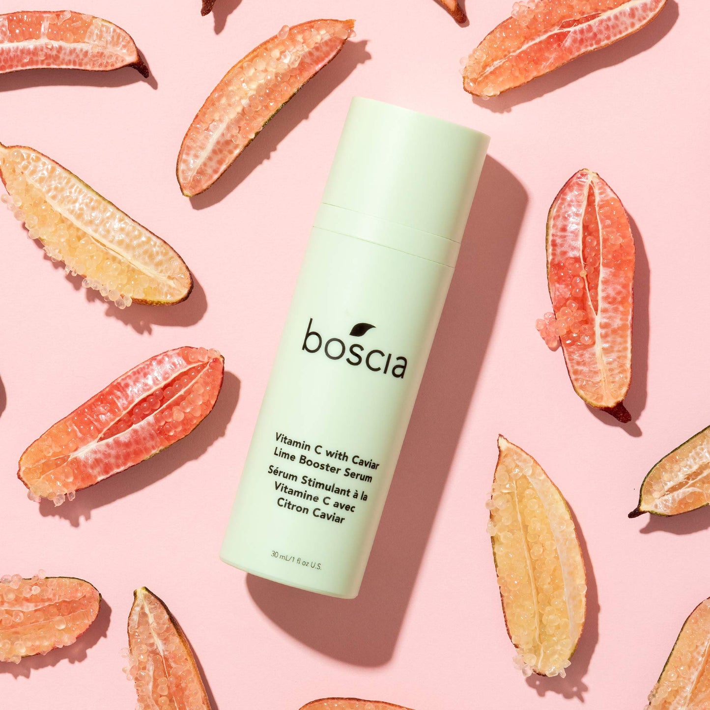 boscia Vitamin C with Caviar Lime Booster Serum - Vegan, Cruelty-Free, Natural & Clean Skin Care - Vitamin C Serum with AHA-Rich Caviar Limes