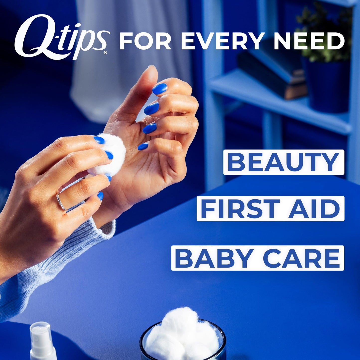 Q-Tips Super Jumbo Cotton Balls for Beauty, First Aid and Baby Care, 100% Thick Cotton, 100 Count Beauty and Personal Care Q-tips