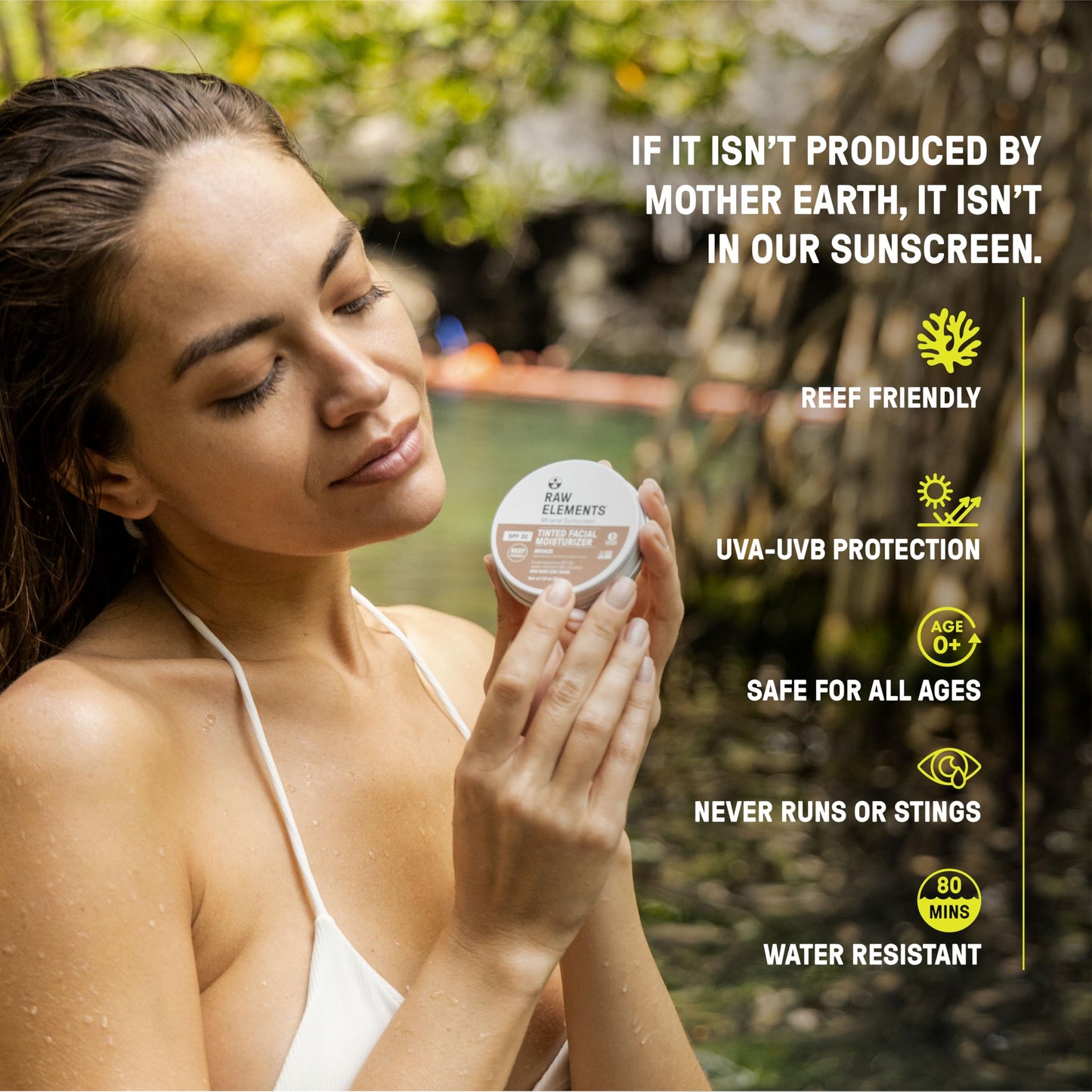 Raw Element Ultra-Moisturizing Tinted Face Cream, Non Toxic Mineral Face Sunscreen, Daily Tinted Moisturizer, Non-Nano Zinc Oxide, Reef Friendly, All
