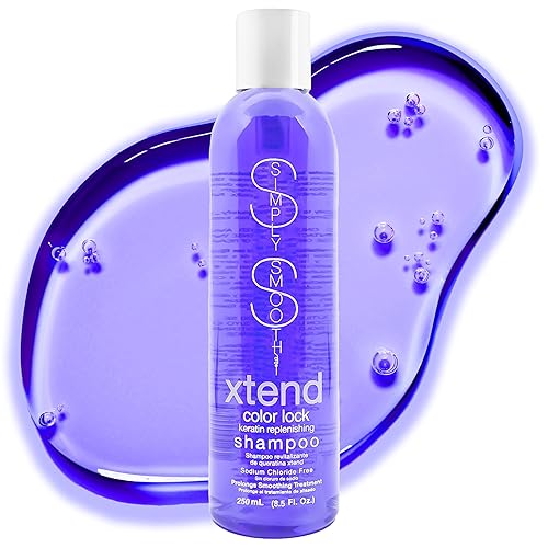 Simply Smooth Xtend Keratin Replenishing Color Lock Shampoo - Made with Anti-Color Fade - Collagen Soothing, Moisturizing, Daily Haircare Shampoo