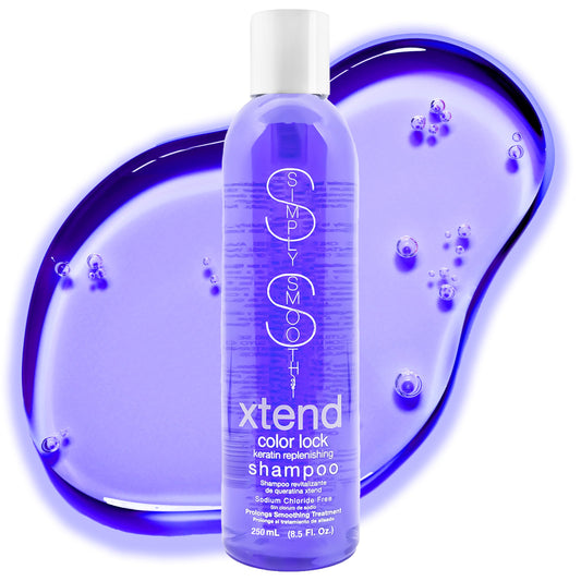 Simply Smooth Xtend Keratin Replenishing Color Lock Shampoo - Made with Anti-Color Fade - Collagen Soothing, Moisturizing, Daily Haircare Shampoo