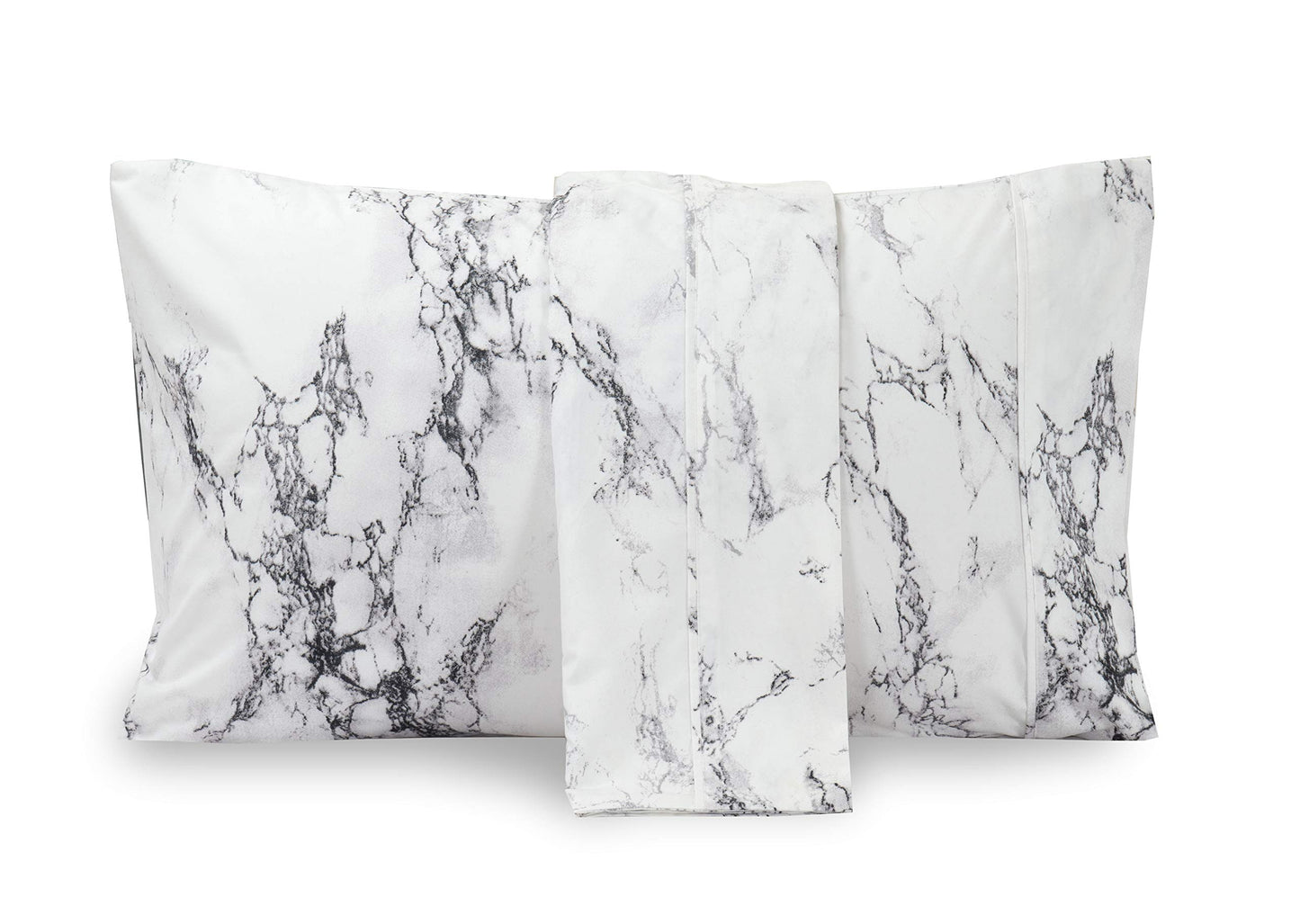 Valerian Marble Printed Pillowcases 2-Piece Set Egyptian Quality 1500 Thread Count Timeless Classic Designs Soft and Smooth Weave, Wrinkle Resistant,
