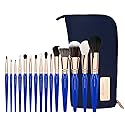Bdellium Tools Professional Makeup Brush Golden Triangle - Phase I Complete 15pc. Brush Set with Stand-Up Pouch