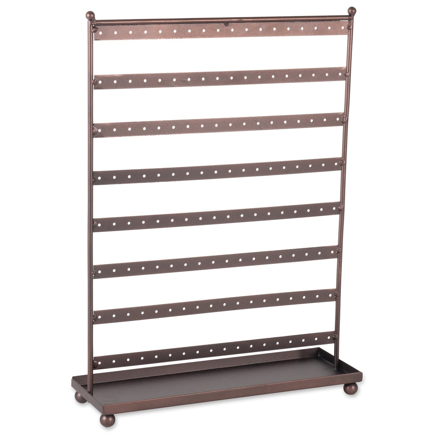 DII Home Traditions Z02011 Earring Organizing Wire Metal Jewelry Tower or Stand with Tray, 16.5" Tall, Bronze