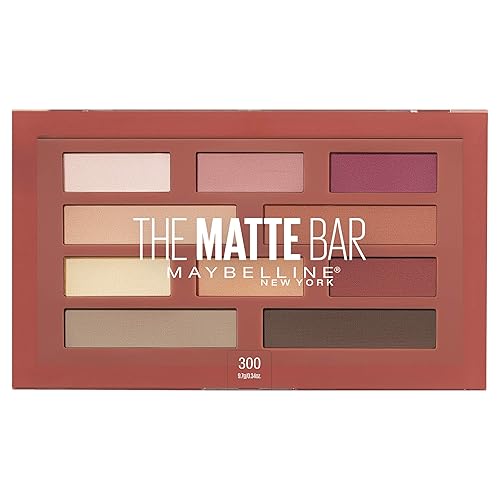 Maybelline New York The Matte Bar Eyeshadow Palette, 300 THE MATTE BAR, 1 Count