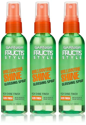 Garnier Fructis Style Brilliantine Shine Glossing Spray 3 Oz (Pack of 3)