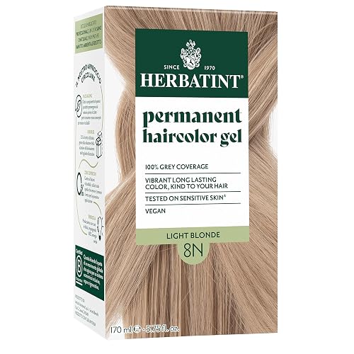 Herbatint 8N Light Blonde Permanent Hair Dye For Women - For Up To 100% Gray Coverage of Resistant Gray Hair - Ammonia-Free, Alcohol-Free & Vegan