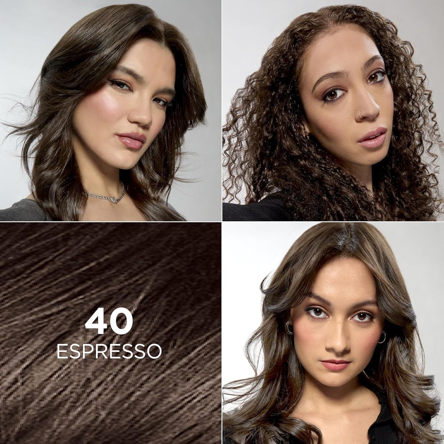 L’Oreal ParisFeria Multi-Faceted Shimmering Colour, Level 3 Permanent, Deeply Brown 40 (Pack of 3)