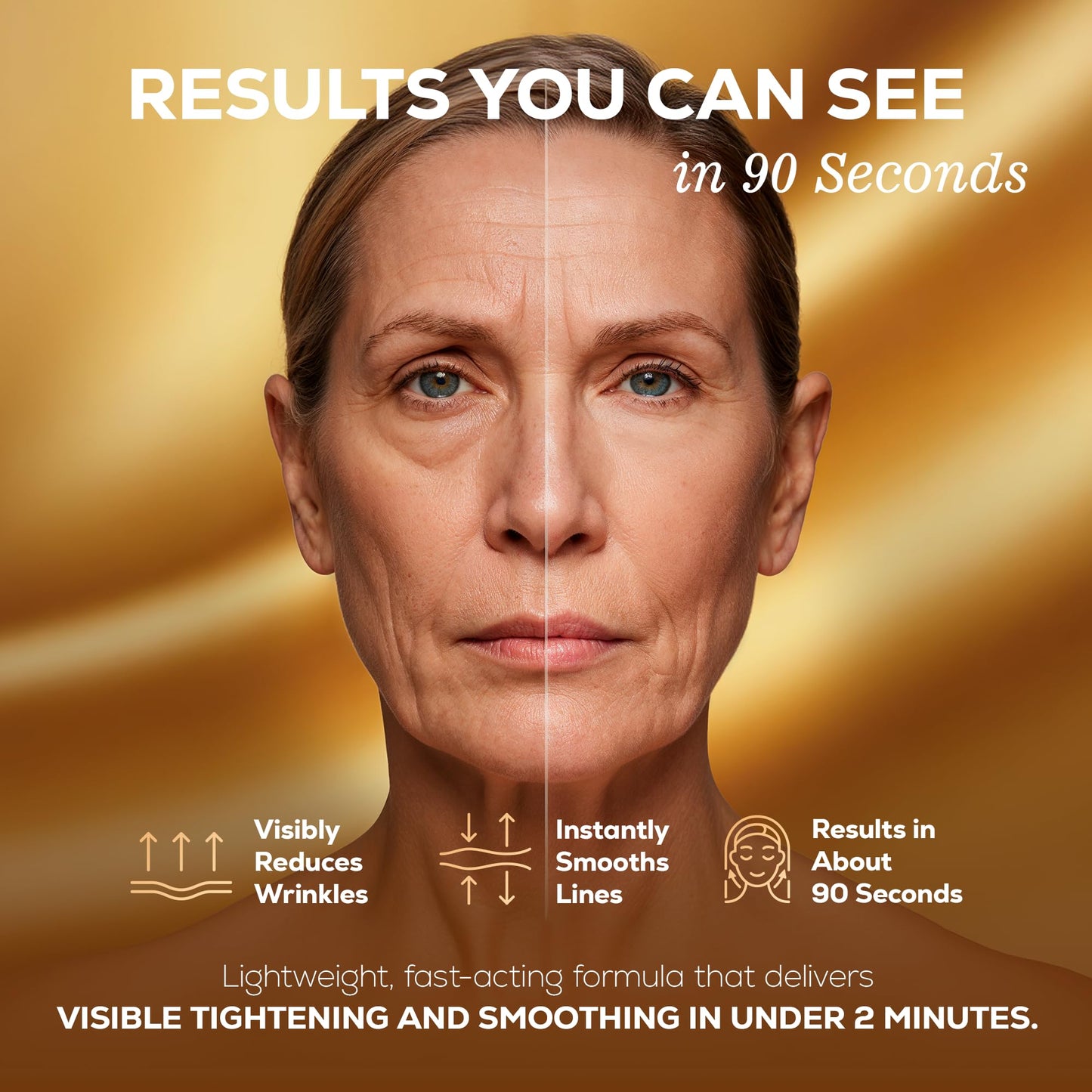 LIVEGOOD Instant Youth Wrinkle Reducer, Face and Eye Smoothing Cream for Fine Lines and Puffiness, Fast-Absorbing Silicate Formula for Temporary