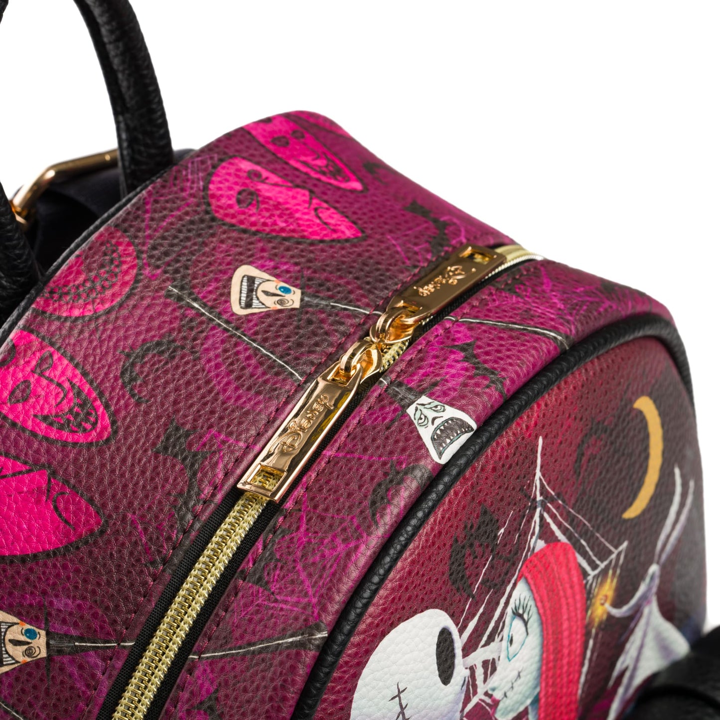 Wondapop Disney Nightmare Before Christmas Jack and Sally 11" Vegan Leather Fashion Mini Backpack