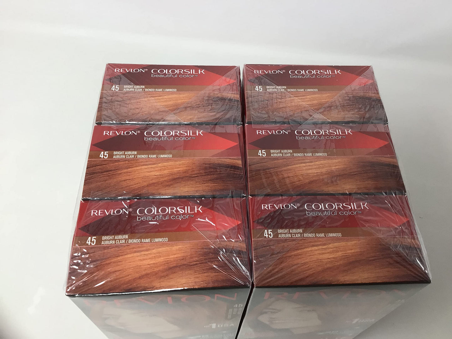 Revlon ColorSilk Beautiful Color Permanent Hair Color 45 Bright Auburn 1 EA - Buy Packs and SAVE (Pack of 6)