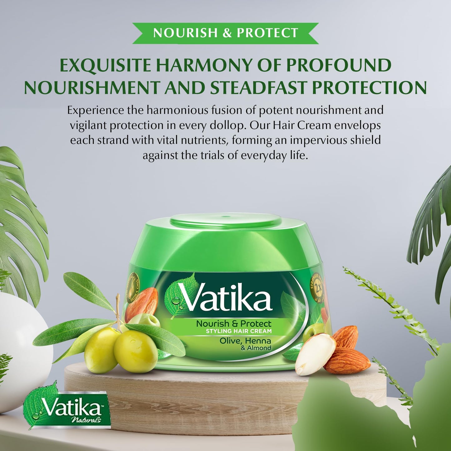 Dabur Vatika Naturals Styling Hair Cream - Henna, 4.7-Fluid Ounce
