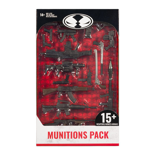 McFarlane Toys, Online Exclusive Munitions Weapon Pack, Includes 15 Weapons, Compatible with All 7-inch Figures - Ages 14+ (TM90900)