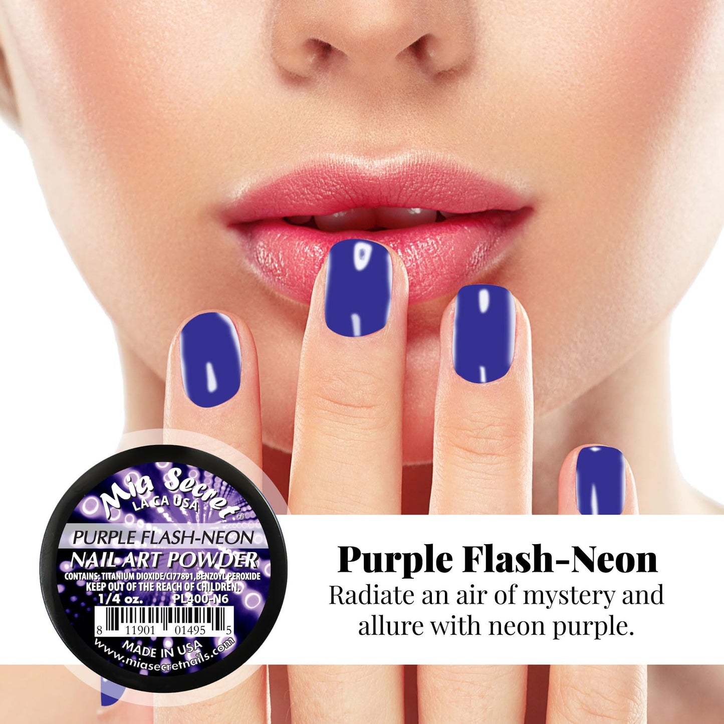 6 Mia Secret Flash Neon Acrylic Nail Art Powder Glows Under the Black Light 6 Neon Colors Beauty & Personal Care Mia Secret