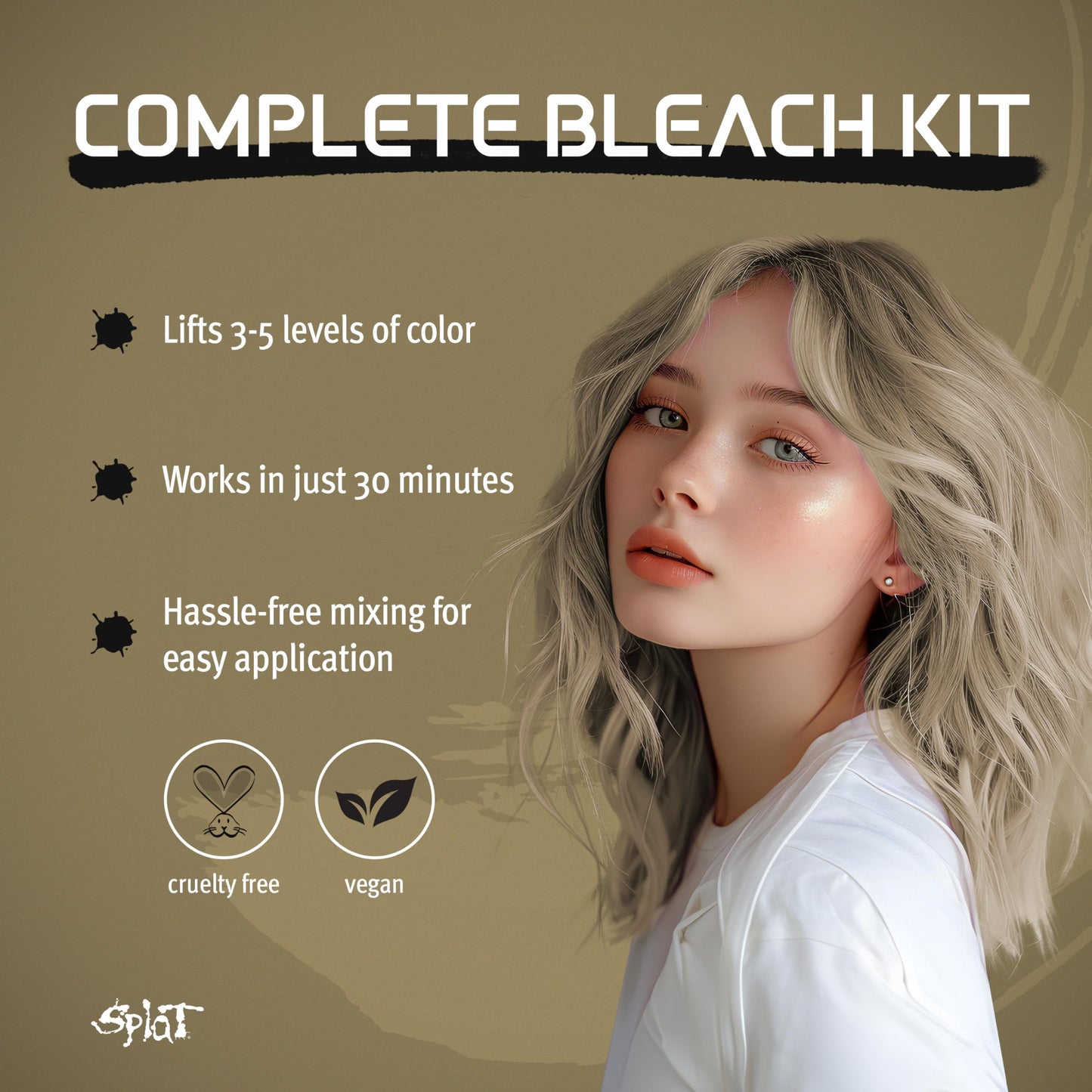 Splat Semi permanent Hair Color Kit inLightening Bleach