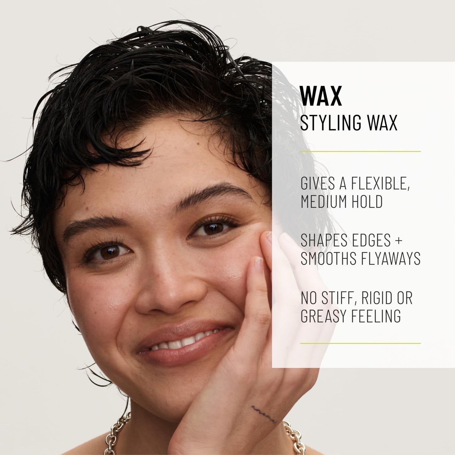 Hairstory Wax - Medium Hold Hair Styling Wax for All Hair Types, Pliable Flexible Hold, Defines Curls, Smooths Flyaways and Edges, Non-Sticky, 2 Fl Oz