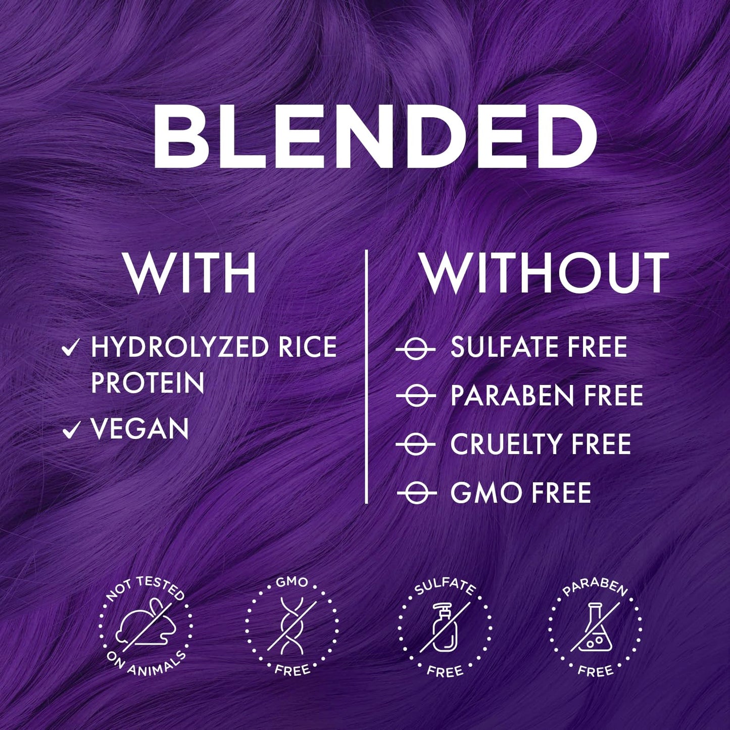 MOEHAIR VOODOO Purple Hair Paint (Aura), 8 Oz | Vegan & Cruelty-Free Purple Hair Dye | Ammonia, Sulfate & Paraben-Free | Vivid & Bright Intermixable